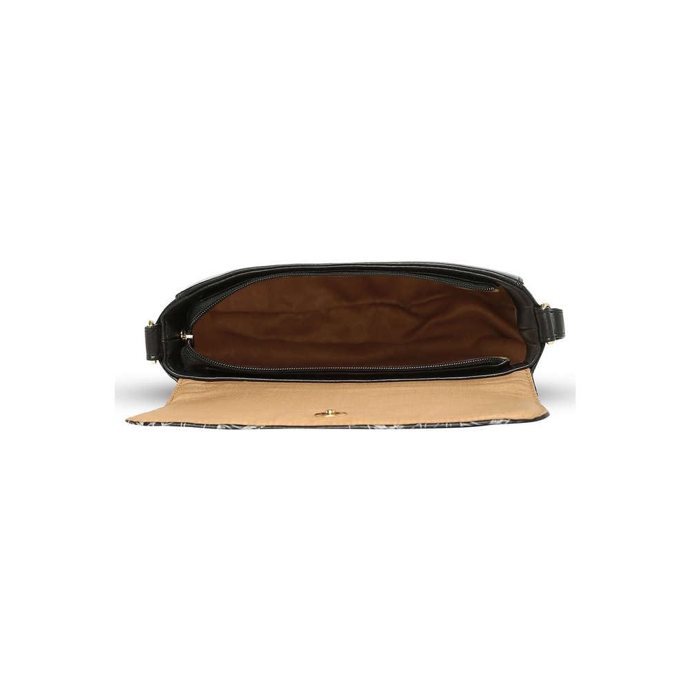 Caprese Snow Sling Small Black Printed Women's Handbag