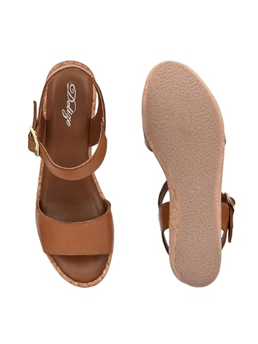 Delize Tan Light Leather women lightweight, leather, clog sandals 62641A-41