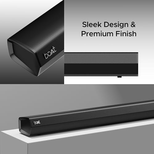 boAt Aavante Bar Azure Pro, 550 W Sound, 5.1CH with Wireless Rear Satellite Speakers, EQ Modes, BTv5.4,Multiple Ports, Master Remote, Bluetooth Sound Bar, Home Theatre Soundbar Speaker (Premium Black)