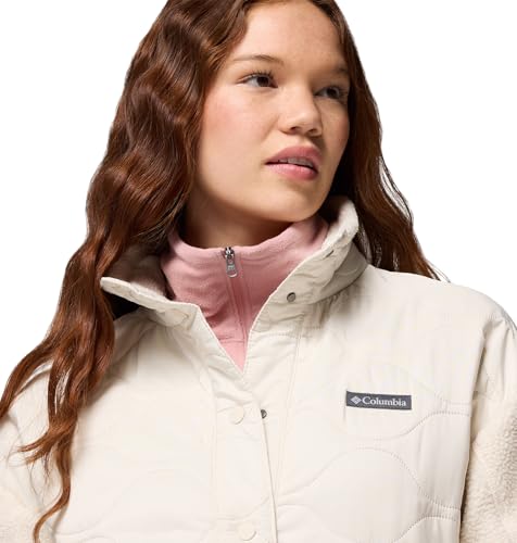 Columbia womens Cloud Point Long Fleece, Chalk, 1X