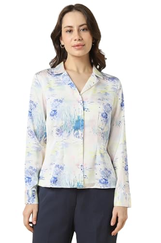 Allen Solly Women's Regular Fit Shirt (AHSFWRGFL43250_White