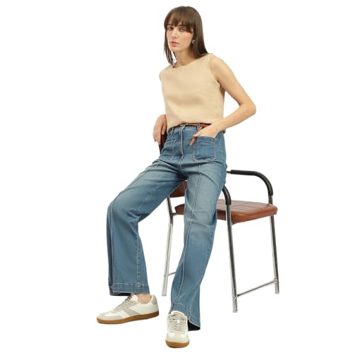 United Colors of Benetton Women's Regular Jeans (25P4DENIM894I901_Blue