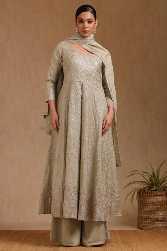 Soch Women's Poly Chinon Salwar Suit (OWS5CD21868_Sap Green