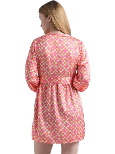 ONLY Women's Polyester A-Line Mini Dress (15323748-Moonlite Mauve_Moonlite