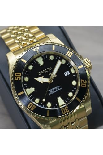 Invicta Pro Diver Men 44mm Stainless Steel Gold Black dial NH35A Automatic