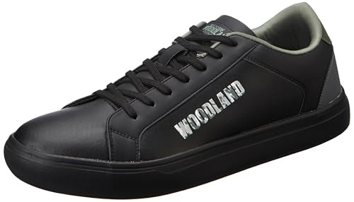 Woodland Men's Black PU Sneakers-11 UK (45EURO) (SNK 6292024)