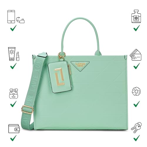 Lavie Luxe Women's Mona26 Medium Box Satchel Bag | Satchel Handbag for Work | Ladies Purse | Stylish Shoulder Bag | Gift for Women
