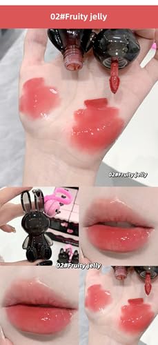 Gege Bear Black Rabbit Lip Gloss for Women – Ultra-Glossy, Hydrating & Lightweight Lip Glaze for a Radiant Pout – Achieve a stunning shine with this non-sticky, nourishing formula that combines the best of lip balm and lipstick (03-SWEET HONEYDEW, 1.8g)