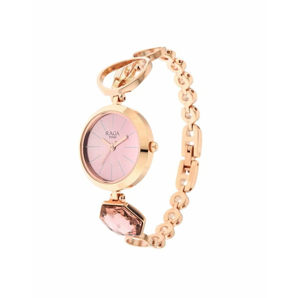 Titan Raga Moments of Joy Analog Pink Dial Women's Watch-NP2606WM09/NP2606WM09