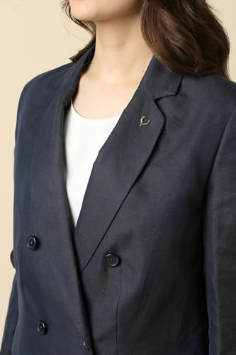 Allen Solly Women's Blazer (AHBZWRGHT73819_Navy