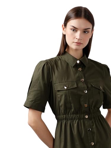 VERO MODA Women's Shirt Green Dress