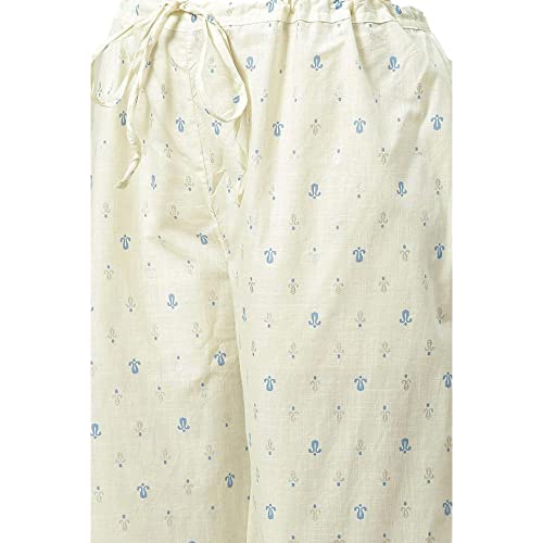 Biba Rayon Women's Ethnic Blue Kurta Suit Set (Size_S), small
