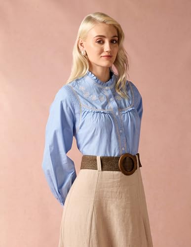 U.S. POLO ASSN. Embroidered Yoke Shirt (UWAW24SH149_Blue_M)