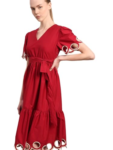 VERO MODA Women A-Line Red Dress