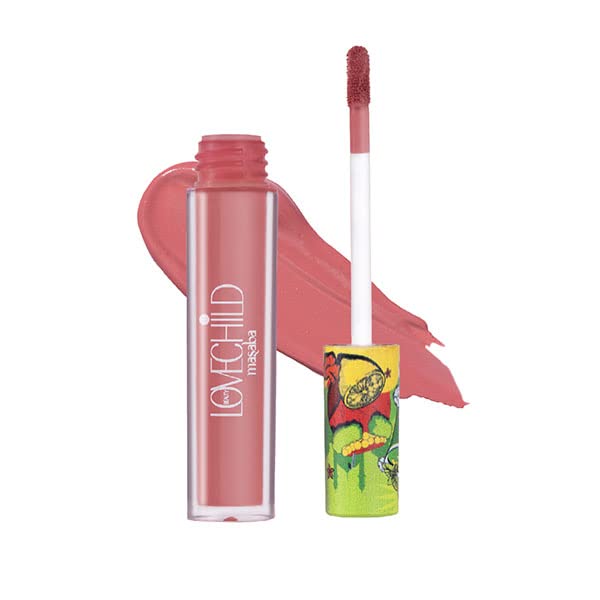 LoveChild Masaba Meetha Jaljeera Lush-Matte Mauve Pink Lip Creme, 3ml