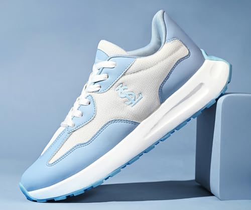 LOUIS STITCH Women’s Frost Blue Lightweight Athleisure Sport Shoes | Lightweight Casual Sneakers | Sporty Lace-Up Sneaker and Athleisure Wear| Perfect for Casual, Gym & Travel Wear | LSLD-AT-RF01 | UK-7