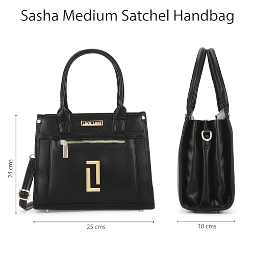 Lavie Luxe Women's Sasha Medium Satchel Bag for Women | Satchel Handbag for Work | Ladies purse | Stylish Shoulder Bag | Gift for Women