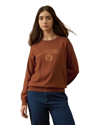 U.S. Polo ASSN. Women's Cotton Casual Sweater (UWAW25SWE209
