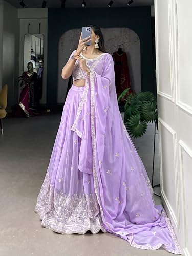 LooknBook Art Women's Georgette Lehenga Choli Set For Wedding