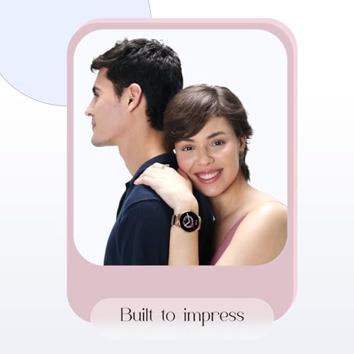 Noise Twist 2 Smart Watch with 1.43” AMOLED Screen, AI Search & Voice Assistant, Bluetooth Calling, Stainless Steel Back, 7-Day Battery, 100+ Watch Faces, Health Suite, IP68 (Rose Pink)