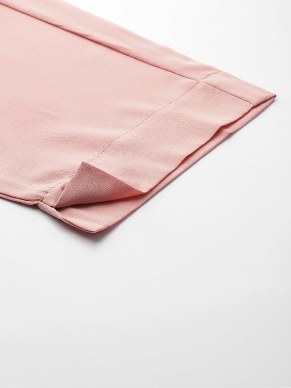 Ahalyaa Women's Polyester Kurta Set (AHKUPNTP-COMBO-1119_Pink