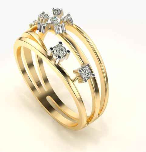 VALANOVA Sterling Silver & Certified Lab Grown Diamond 0.16cts | Ring For Women/Girls | Stylish & Elegant | VGR0255A | Ring Size: 6