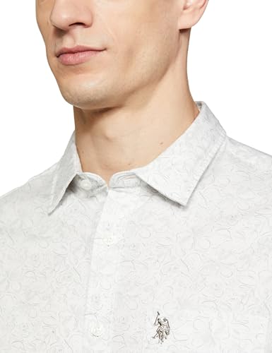 U.S. POLO ASSN. Men's Regular Fit Shirt (USSHTO3587_White