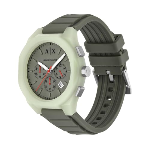 Armani Exchange Sync Green Quartz Silicone Watch AX4171