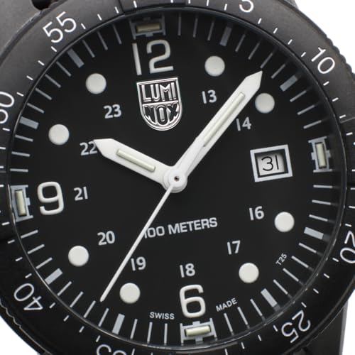Luminox - Sea Bass X3.BZ01.1 - Mens Dive Watch - Watches for Men - 44mm - Swiss Quartz - 100M Water Resistant - Mineral Crystal - CARBONOX Case - Always Visible - Swiss Made