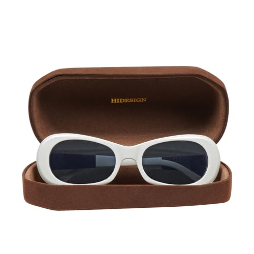 HIDESIGN Hydra Retro Oval Sunglass - White Acetate