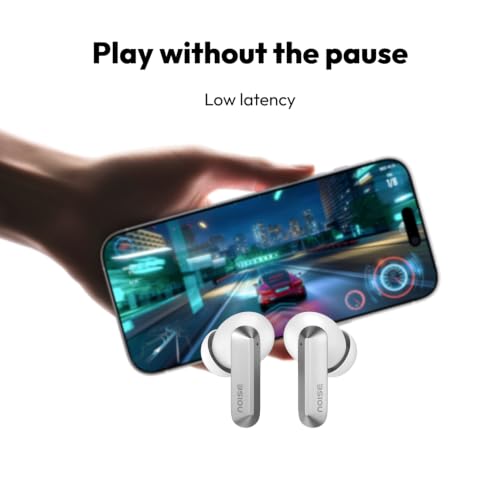 Noise ALT Buds(S), 45Hrs Playtime, Quad mic ENC, App Support, Instacharge, Dual Pairing, Low Latency, 11 mm Drivers, BTv6.0, Bluetooth Ear Buds, TWS (Chosen White)