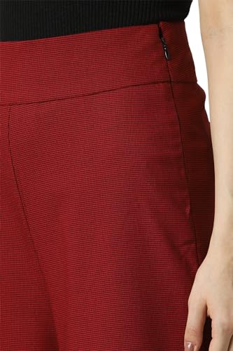 Van Heusen Women's Regular Casual Pants (VWTFCRGPO63489_Maroon