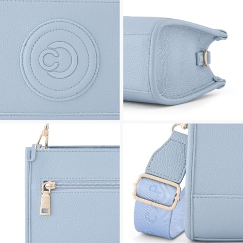 Caprese Suite Medium Sling Bag for Women with Adjustable & Detachable Strap | Multi‑Compartment Shoulder Bag with Secure Zipper Closure | Stylish Everyday & Travel Purse (Powder Blue)
