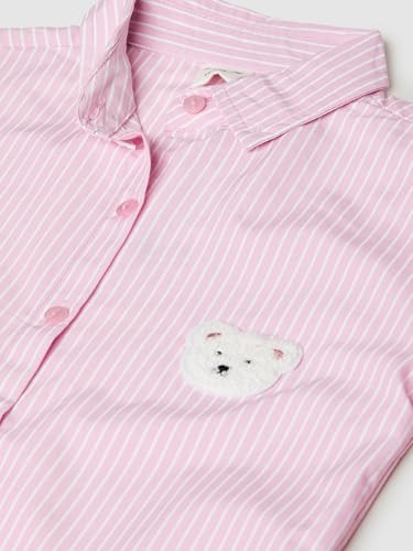 Max Girl's Regular Fit Shirt (S825CWT02A_Peach Apricot