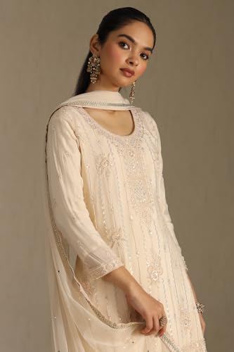 Soch Women's Chinon Salwar Suit Set (EWA5CD22197_Cream