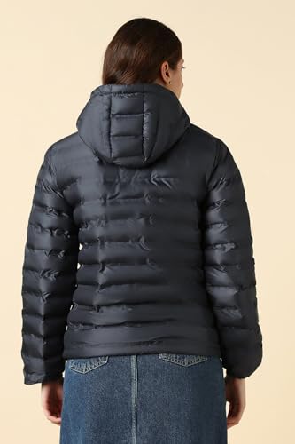 Women Navy Solid Casual Jacket