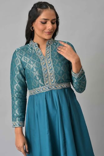 Wishful Women's Rayon Dress (22AUSP11115-312444_Teal