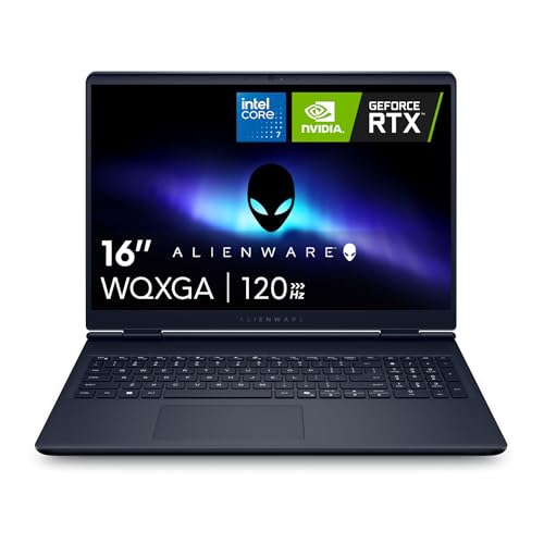 Alienware 16 Aurora Laptop AC16250-16-inch 16:10 WQXGA Display, Intel Core 7-240H Series 2, 16GB DDR5 RAM, 1TB SSD, NVIDIA GeForce RTX 5060 8GB GDDR7, Windows 11 Home, Onsite Service - Blue
