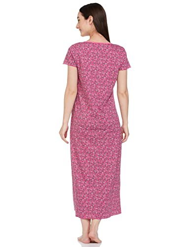 max Women Floral Printed Knit Nightgown (SP23KG04FUCHSIA)_L