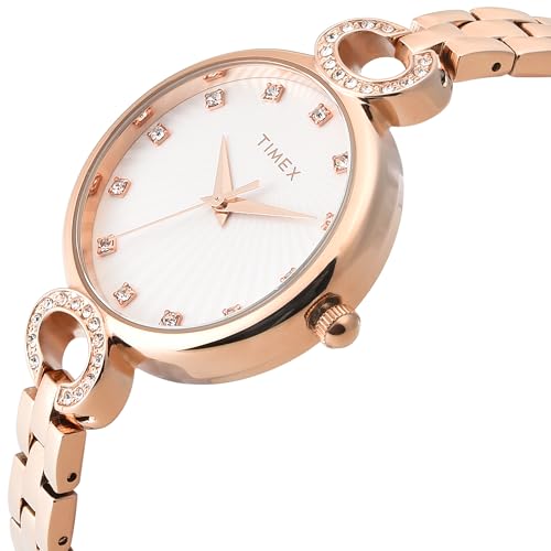 TIMEX White Round Dial Analog Women's Watch - TWEL22701