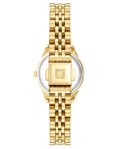 Anne Klein Women's Analog Watch with Green Malachite Dial, Gold-Tone | Crystal Bezel