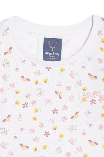 Allen Solly Girl's Regular Fit T-Shirt (AGKCERGPC65338_White