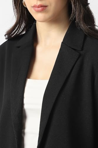 Women Black Solid Blazer