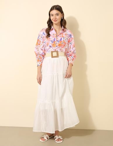 U.S. POLO ASSN. Relaxed Fit Floral Printed Shirt (UWSS25SHT187_Multi-Colour_XL)