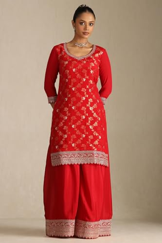 Soch Women's Viscose Blend Salwar Suit Set (EWS5CD22097_Cream