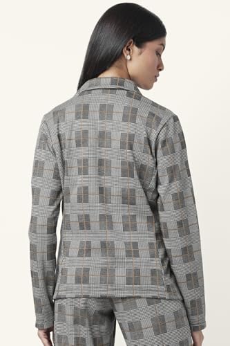 Annabelle by Pantaloons Women's Classic Blazer (110132129004_Medium Grey