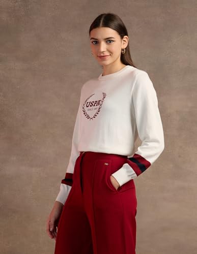 U.S. POLO ASSN. Regular Fit Cotton Sweater (UWAW24SWE139_White_XS)