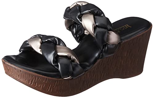 Inc.5 Wedges Fashion Sandal For Women_990113_BLACK_3_UK