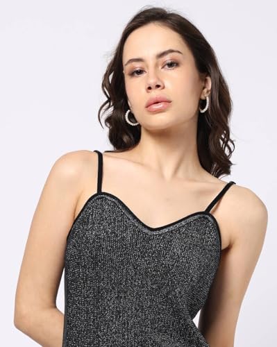 GAP Women's Cotton Classic Below The Knee Dress (442695404_Black