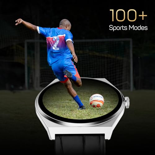 Fire-Boltt Phoenix Nova Smartwatch 1.43” Slim Super AMOLED Display, 466x466 Pixel Always-On Display, Bluetooth Calling, Health Tracker for Men & Women Shadow Black